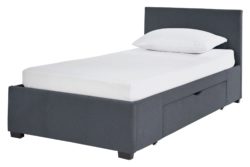 Hygena Lavendon Single 2 Drawer Bed Frame - Grey